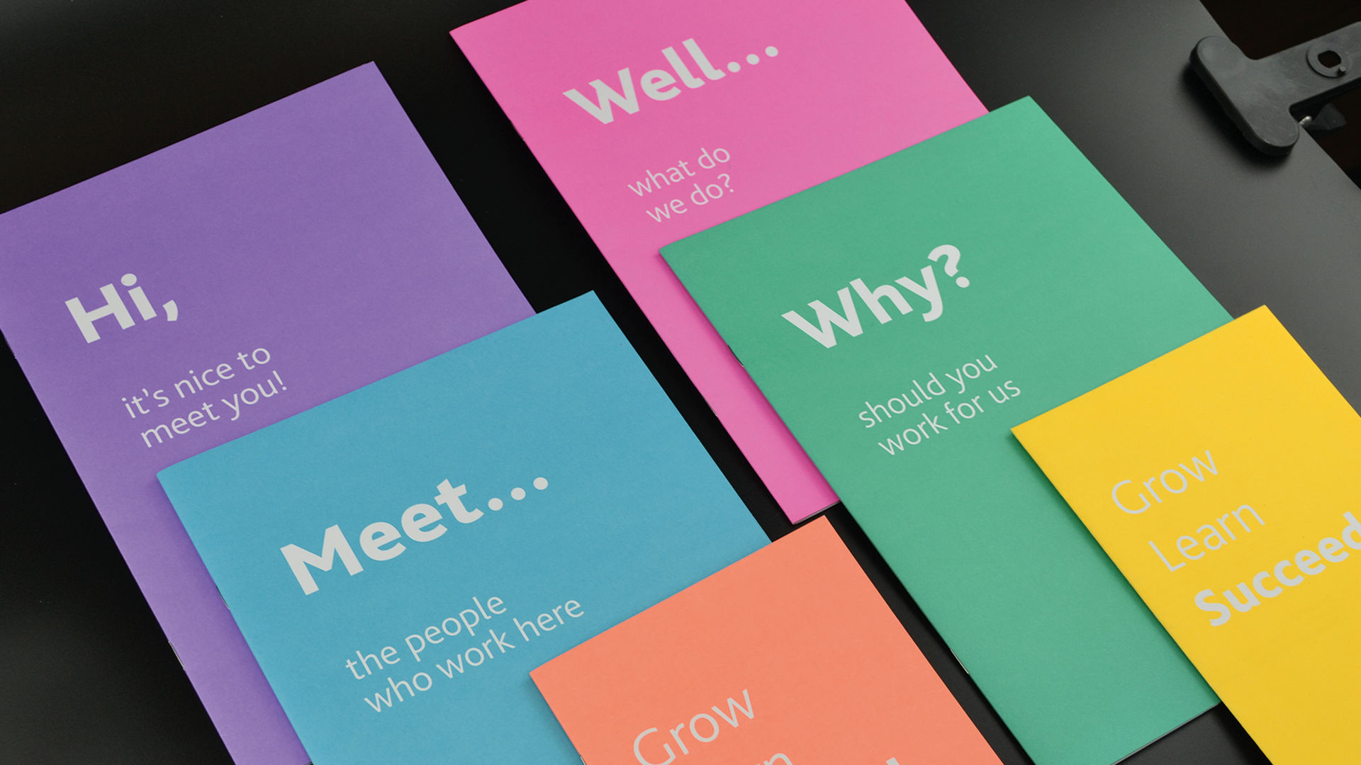 Recruitment materials design and print by Liam Mulherin