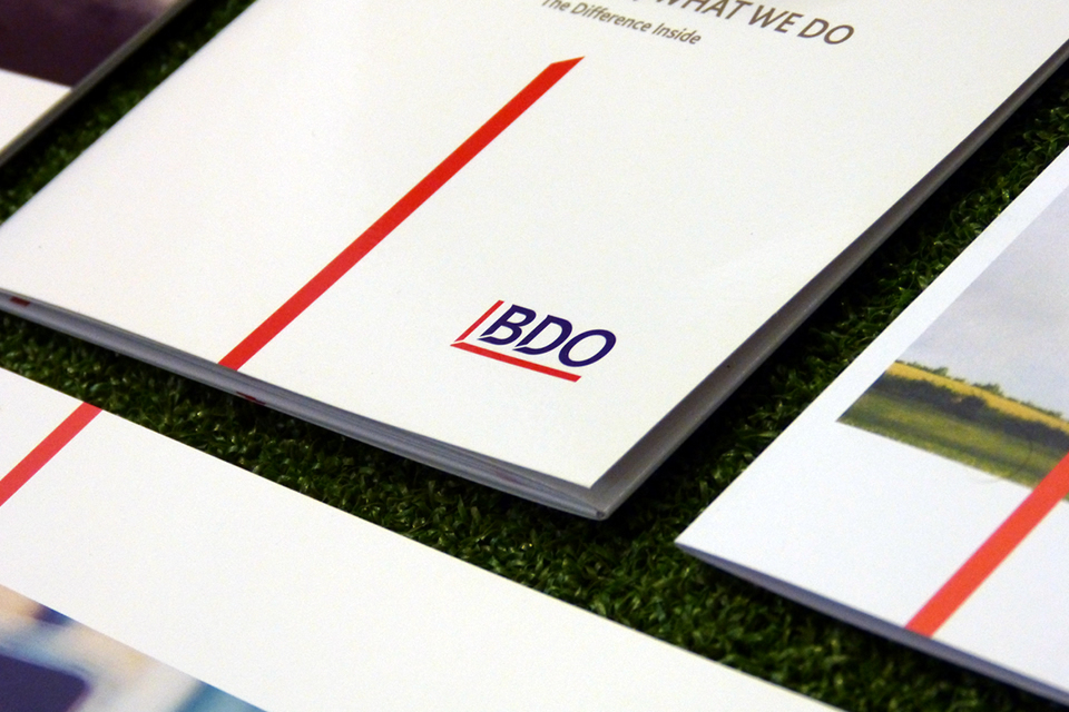 Branded accountancy brochure design and print by Gillian Heron