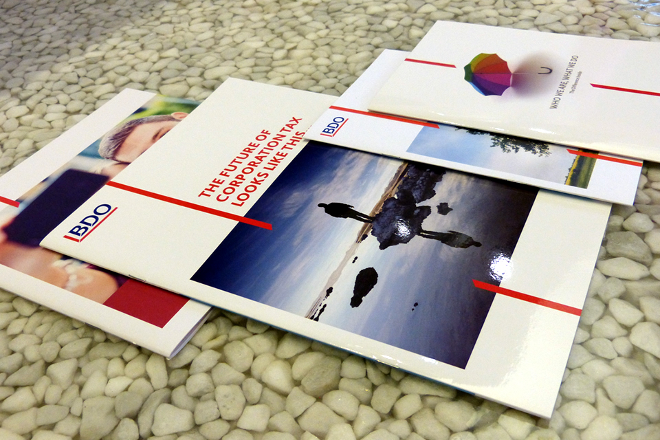 Corporate marketing materials design and print by Gillian Heron